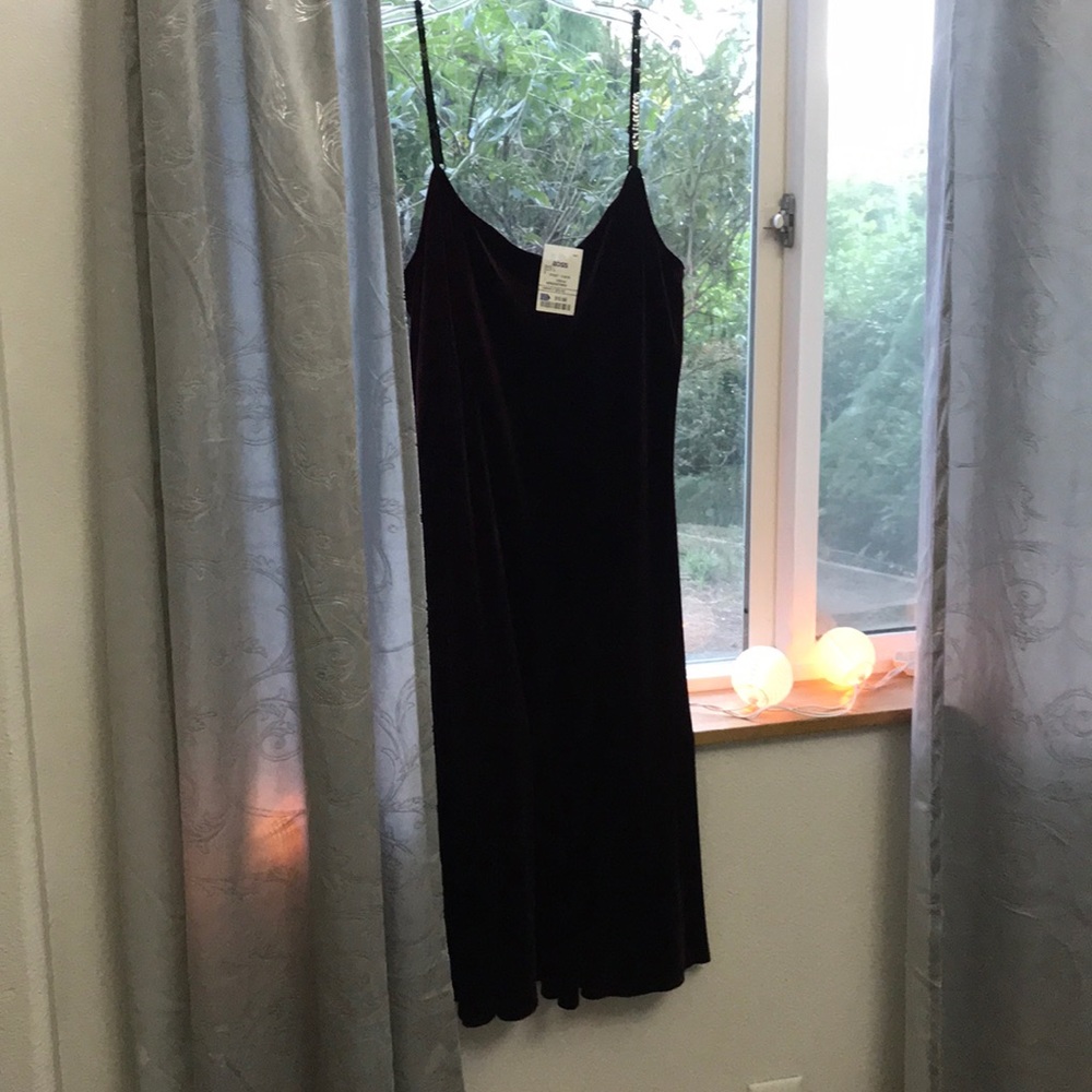 Velvet slip dress